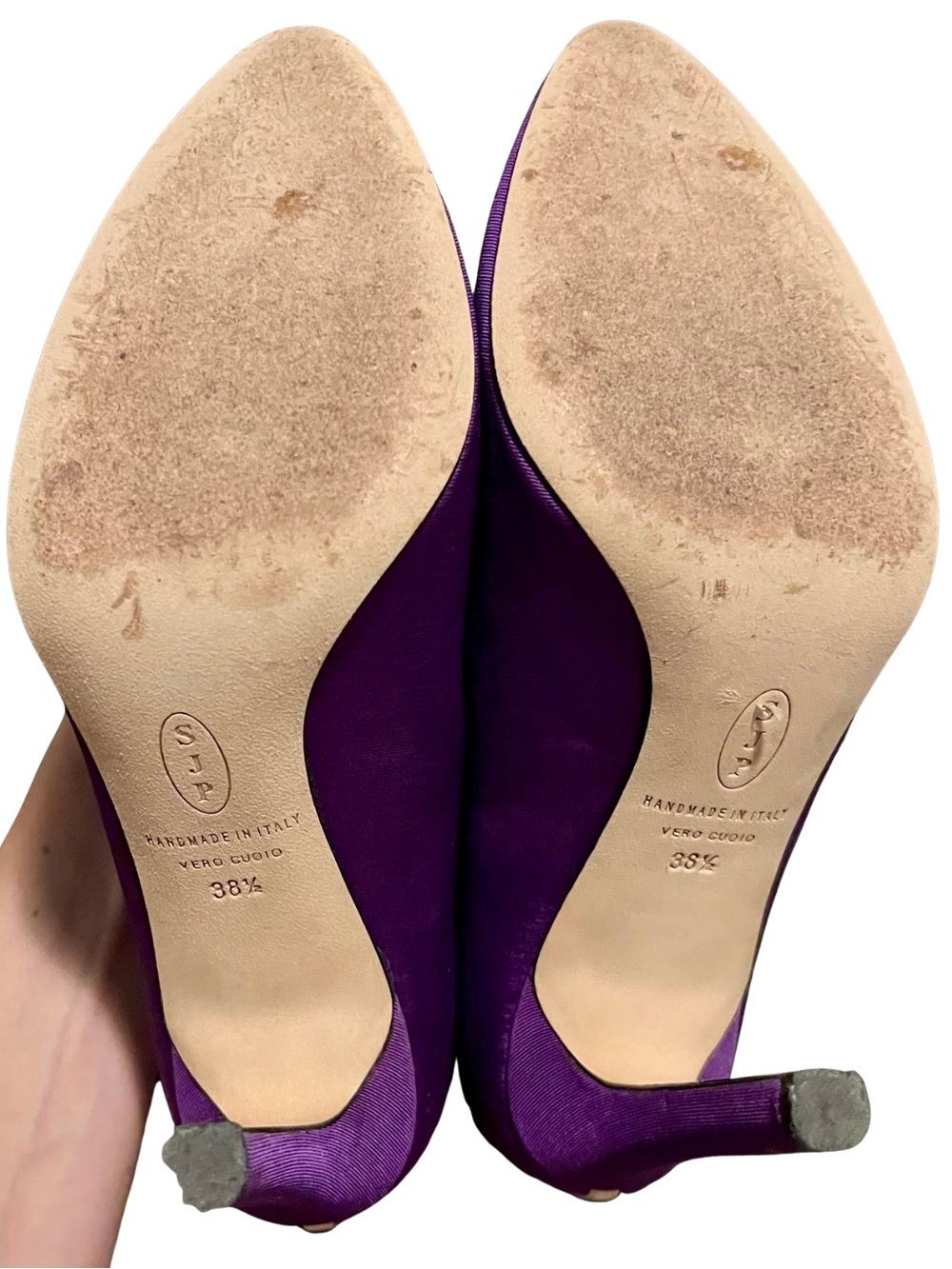 SJP Lady Purple Pumps Heels EU 38.5 Made in Italy - Picture 7 of 9